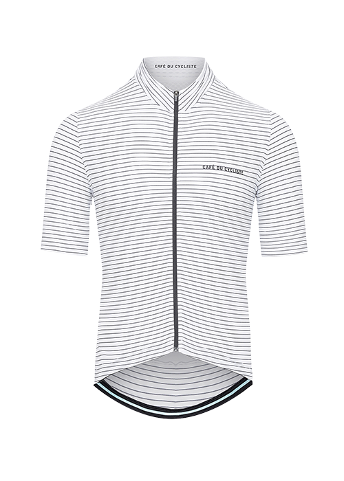 Men s Cycling Jersey Francine White Cafe du Cycliste