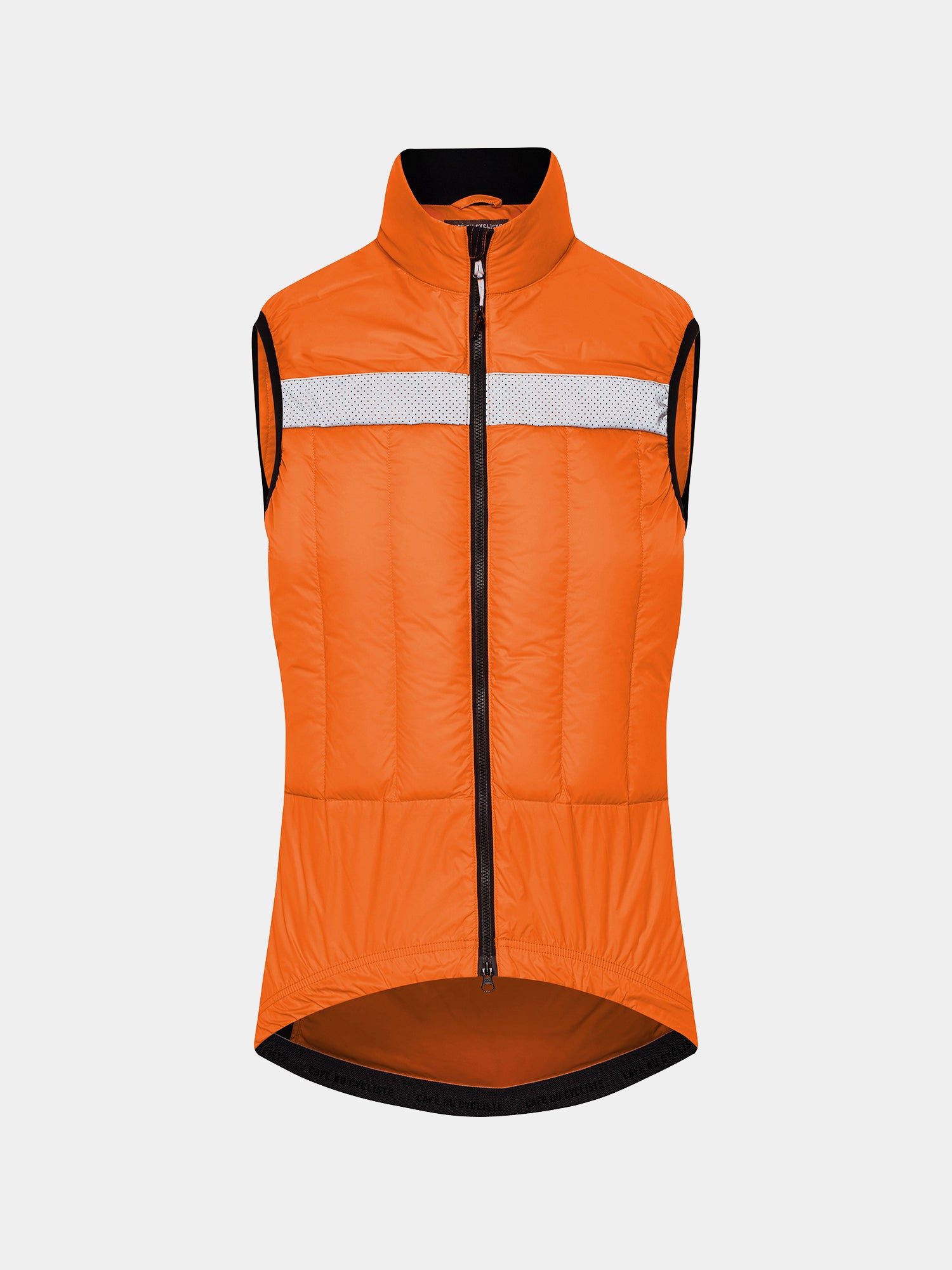 cafe du cycliste Unisex Cycling Gilet Maya Neon Orange
