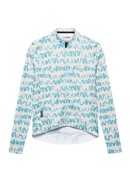 Men's Cycling Jersey Constance Pearl Grey Deep Water – Café du