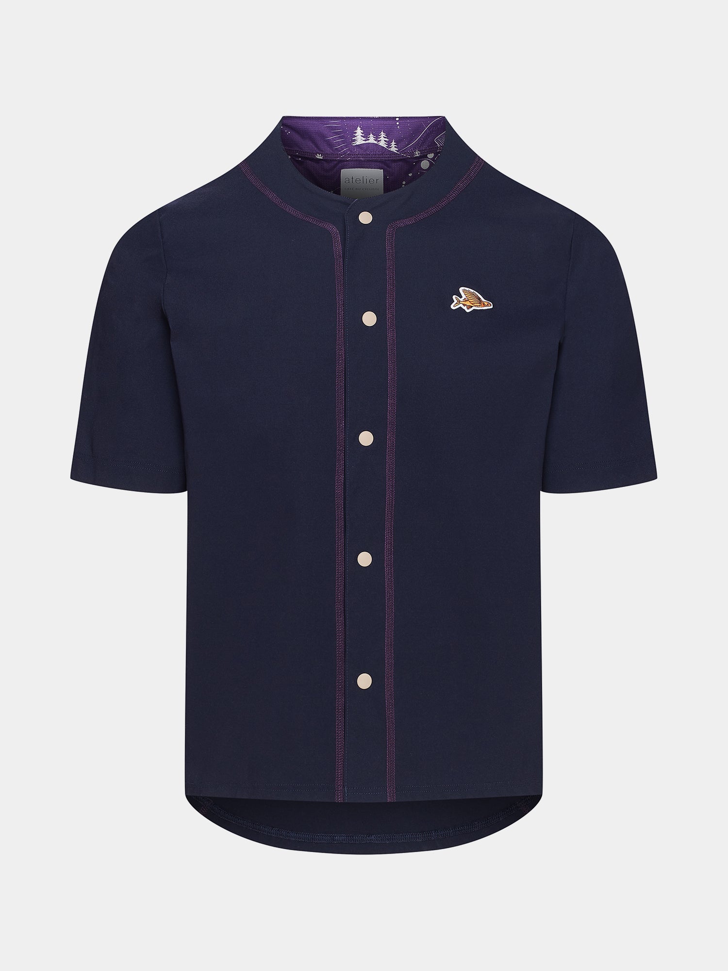 cafe du cycliste Unisex Cycling Jersey Perrine Navy