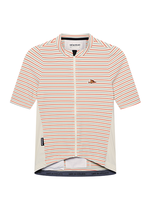 Men's Cycling Jersey Romy Chalk / Fire – Café du Cycliste | US