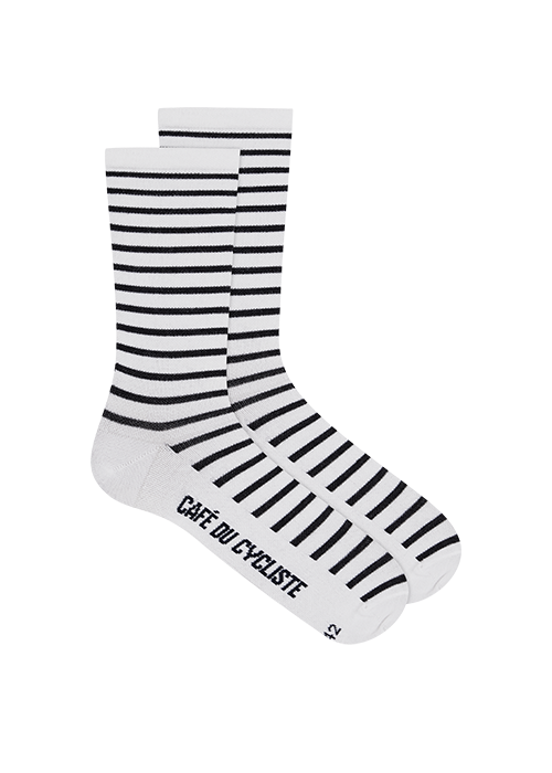 Unisex Socks Breton White