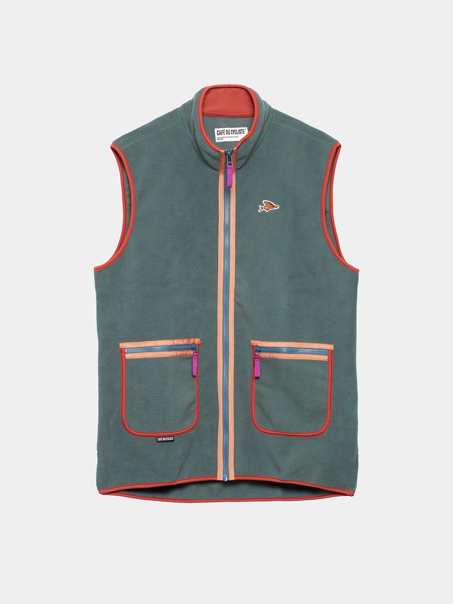 cafe du cycliste Unisex Gilet Cyrielle Emerald Green
