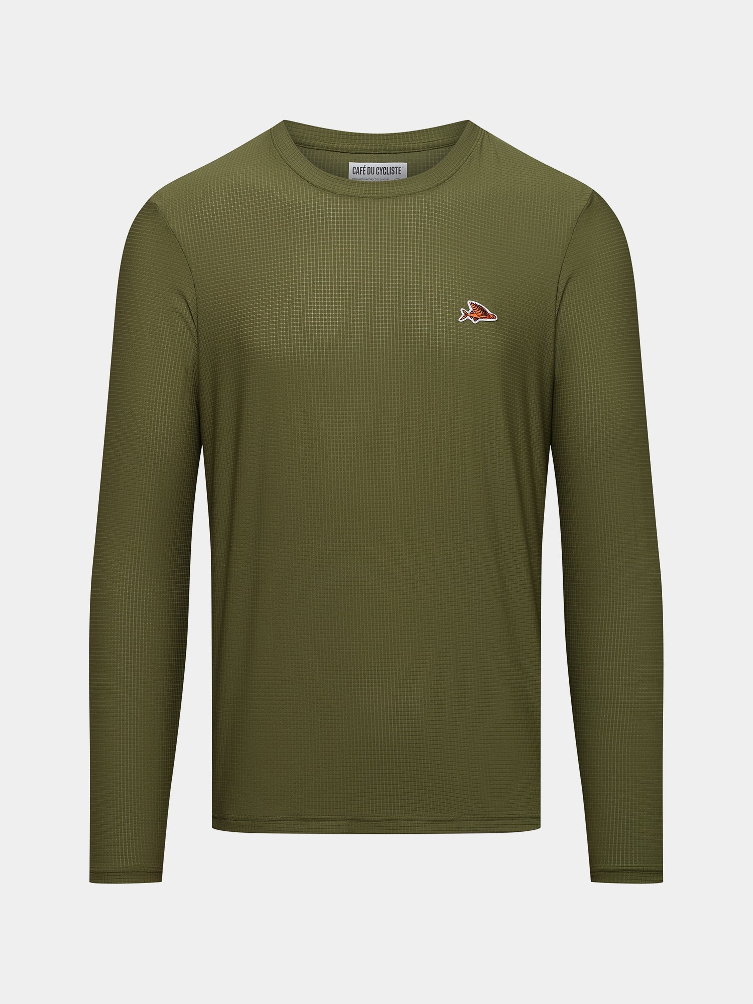 cafe du cycliste Men's Long Sleeve T-shirt Ambre Khaki