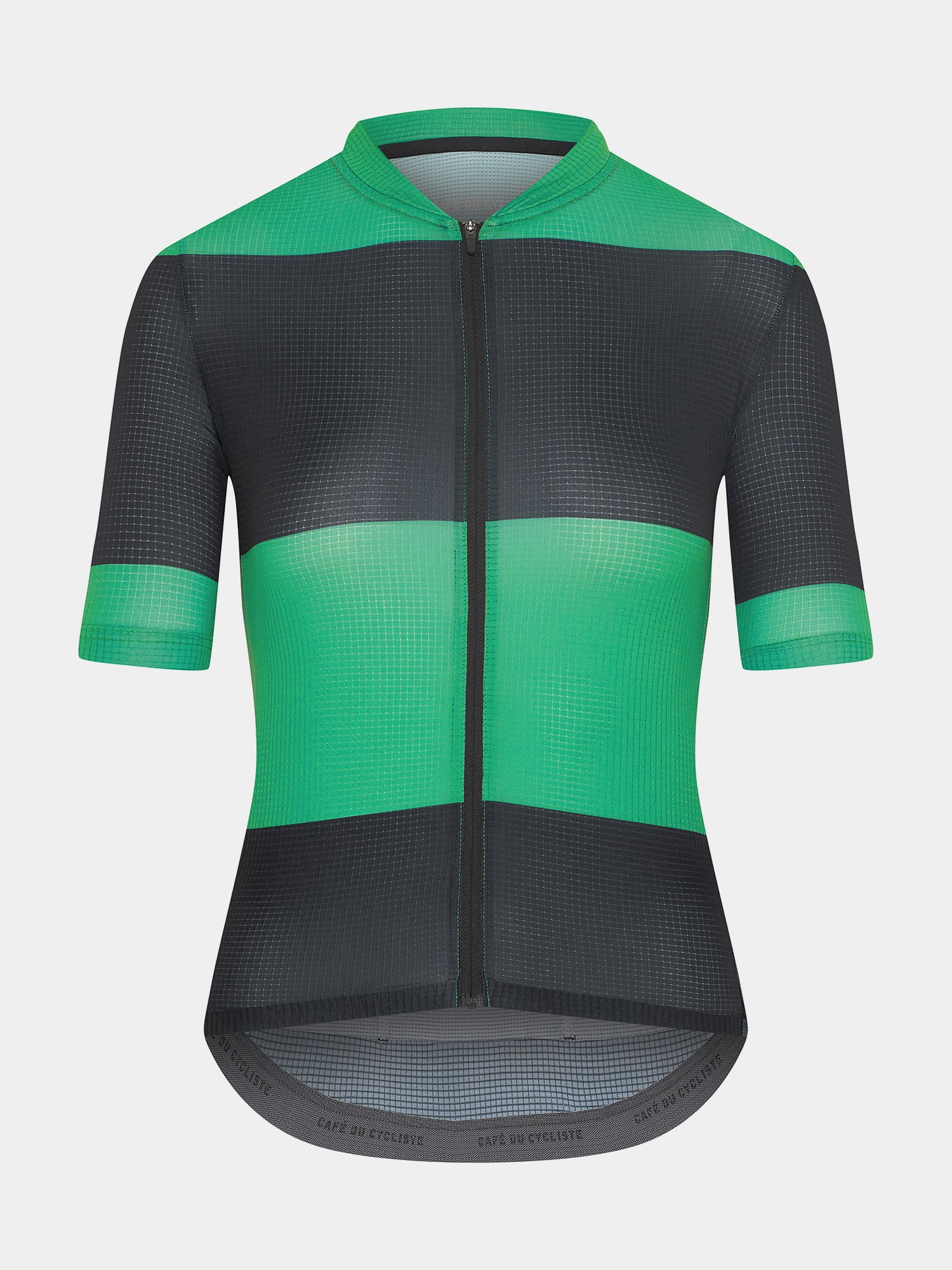 Women's Cycling Jersey Angeline Black Green Café du Cycliste