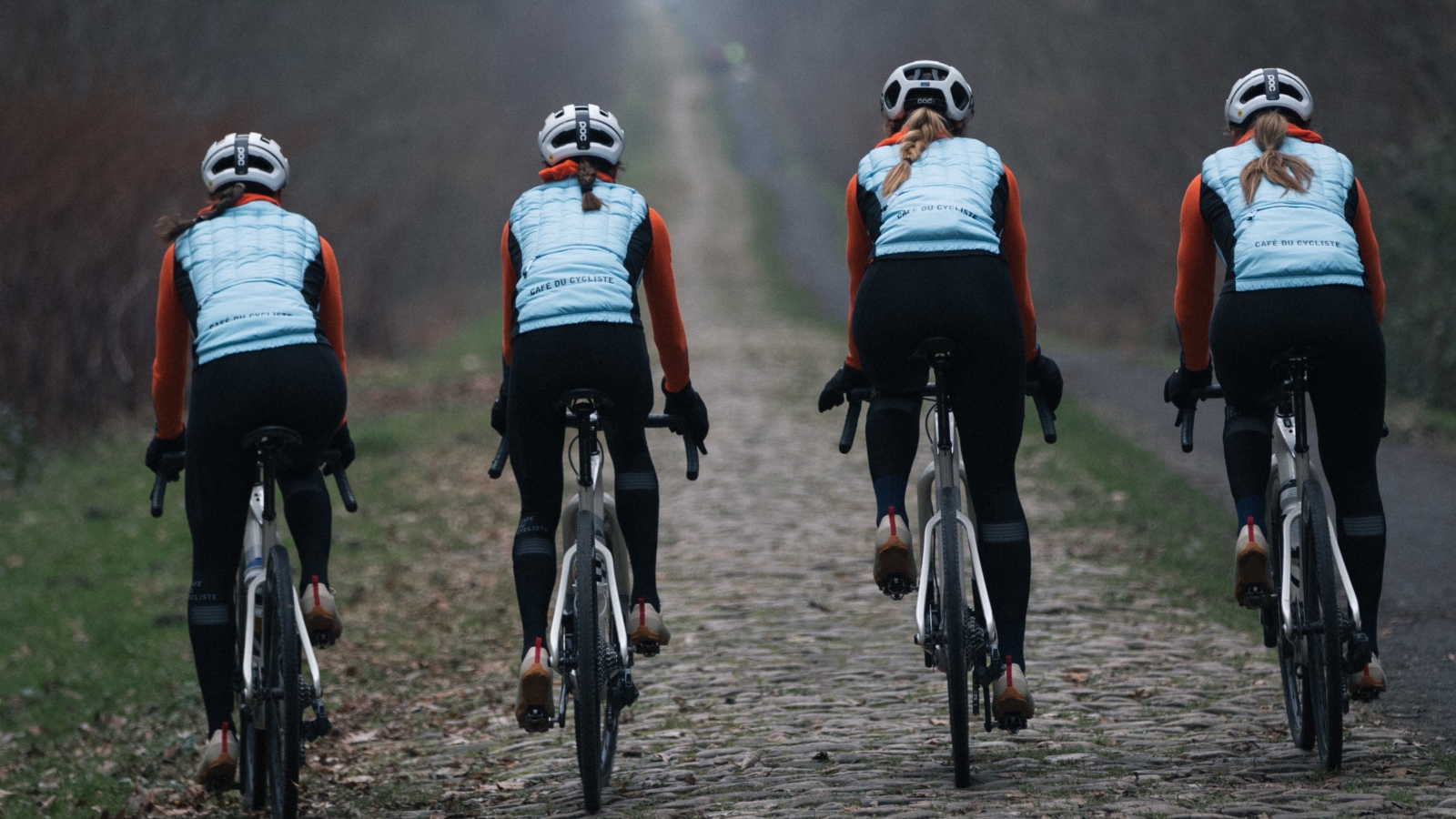 Paris Roubaix the Gravel Team on the Cobblestones of LEnfer du Nord Café du Cycliste